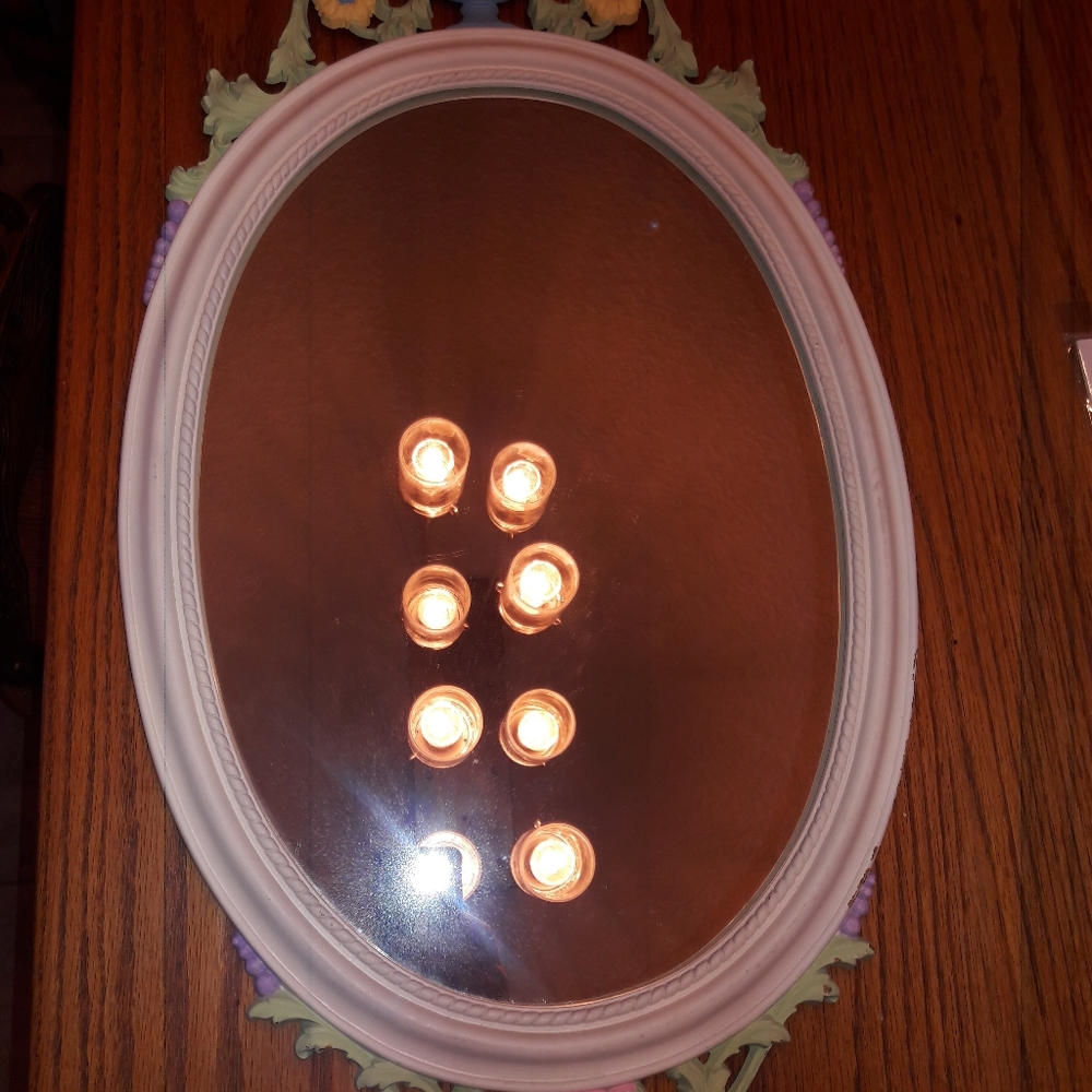 VINTAGE SYROCO MIRROR, VERY PRETTY, GOOD VINTAGE C - Picture 2 of 11
